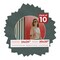 Dark Grey Suede Mat Board for 24x24 Frames - Circle Opening for 20x20 Photos
